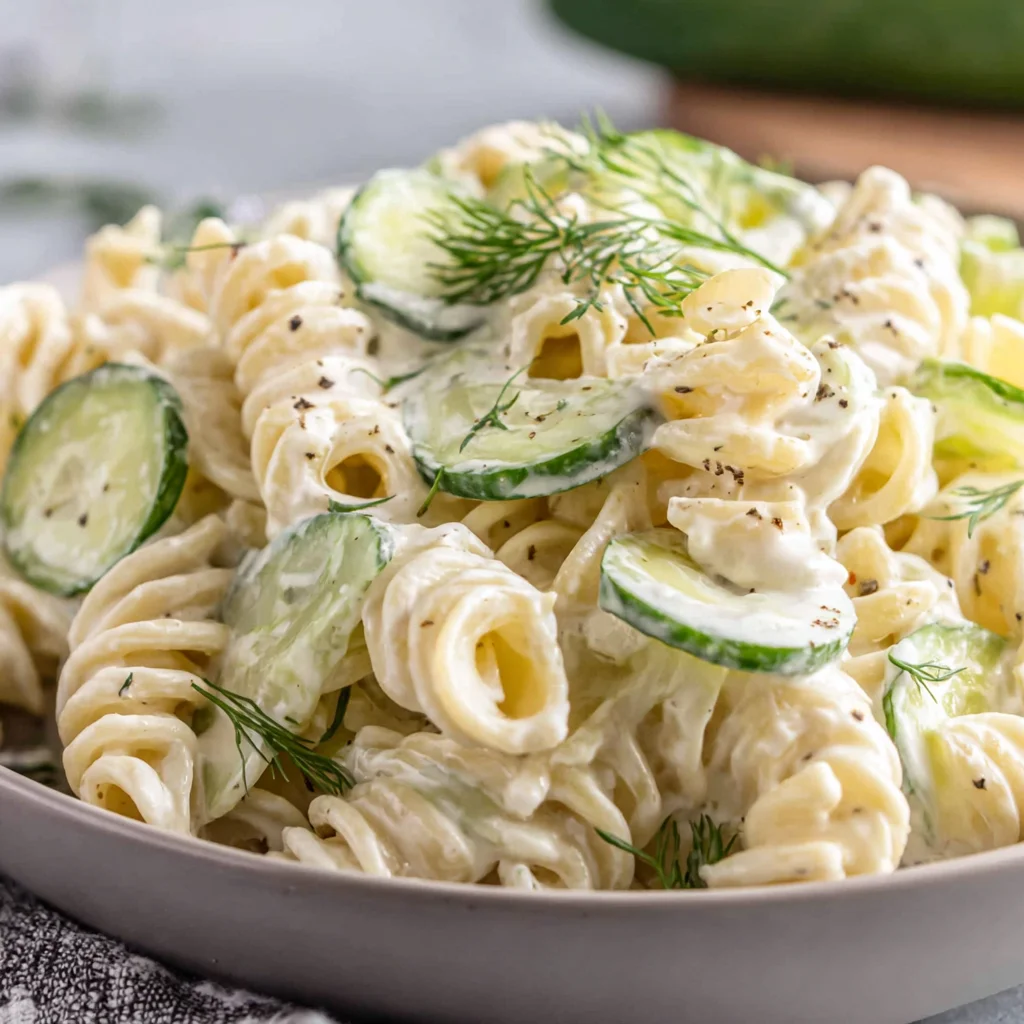 Creamy Cucumber Pasta Salad