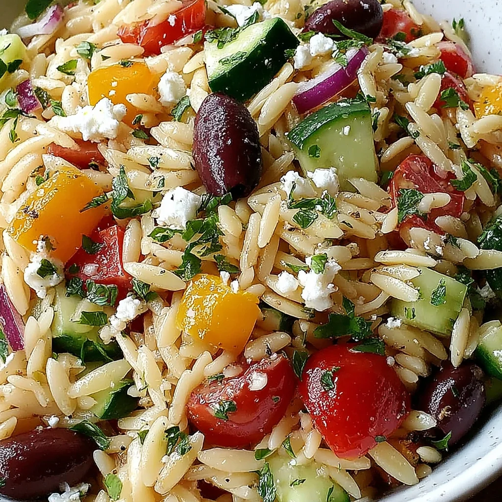 Greek Orzo Pasta Salad: A Vibrant Mediterranean Delight