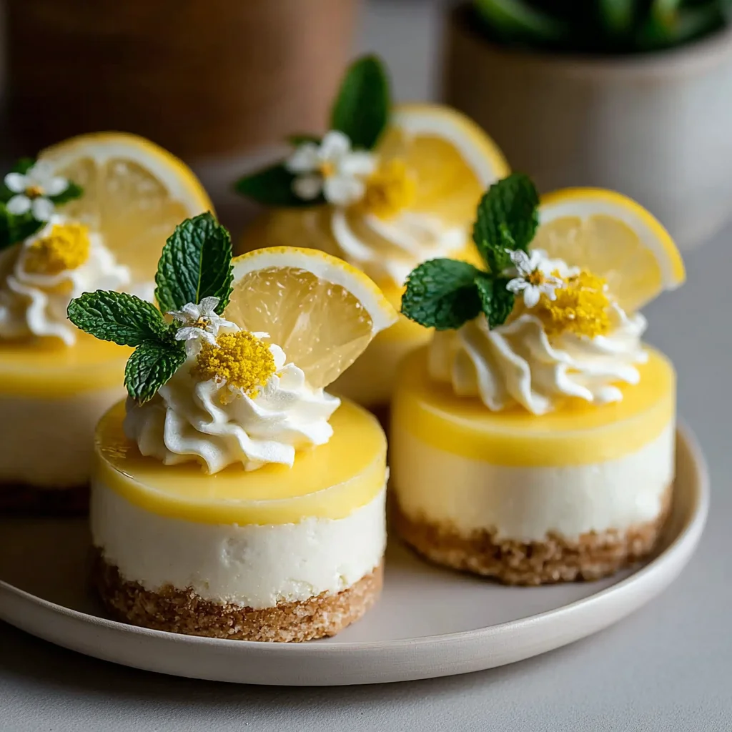 Mini Lemon Cheesecakes: A Zesty Delight