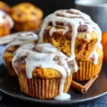 Pumpkin Cinnamon Roll Muffins