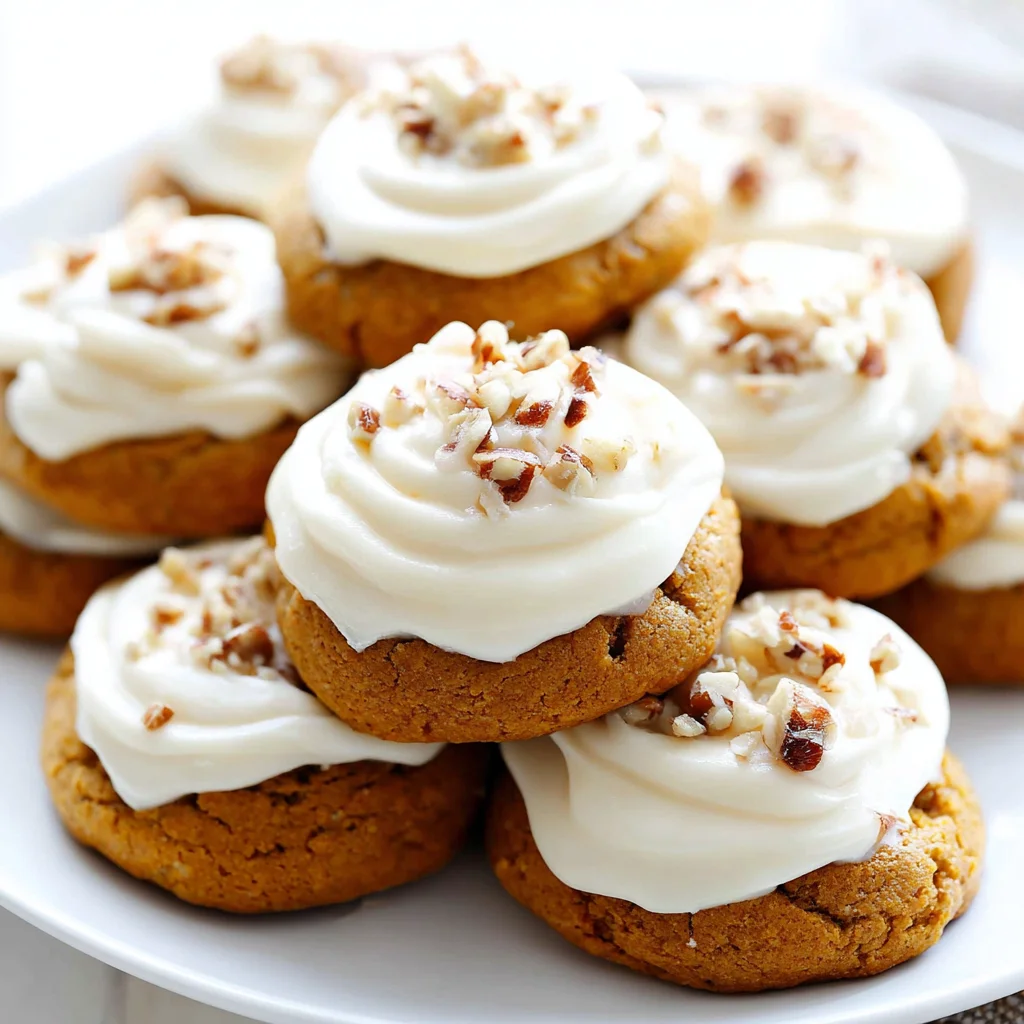 Pumpkin Cookies with Creamy Frosting