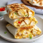 cheesy garlic chicken wraps