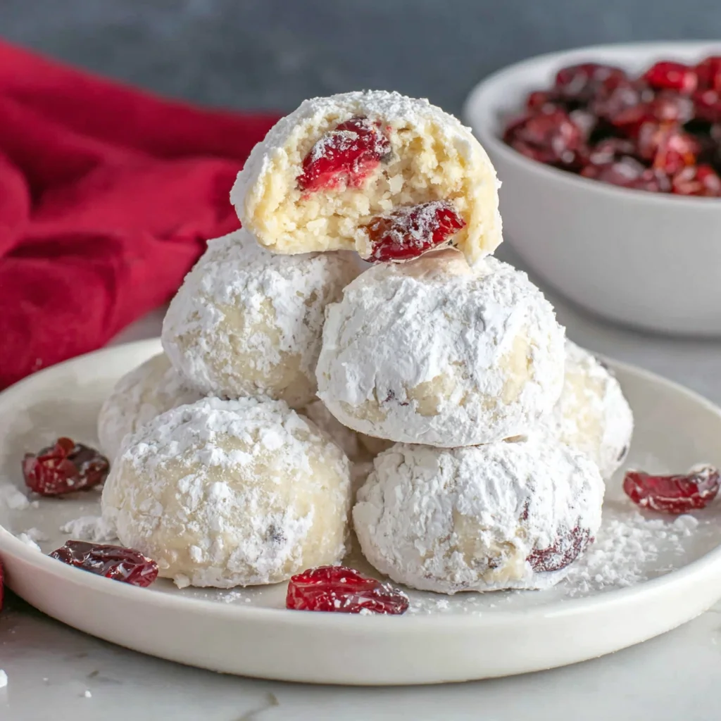 Cherry Snowball Cookies: A Festive Delight