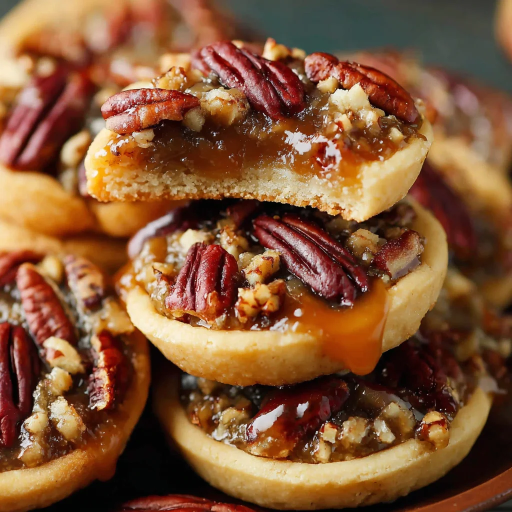 Chewy Pecan Pie Cookies with Caramelized Filling