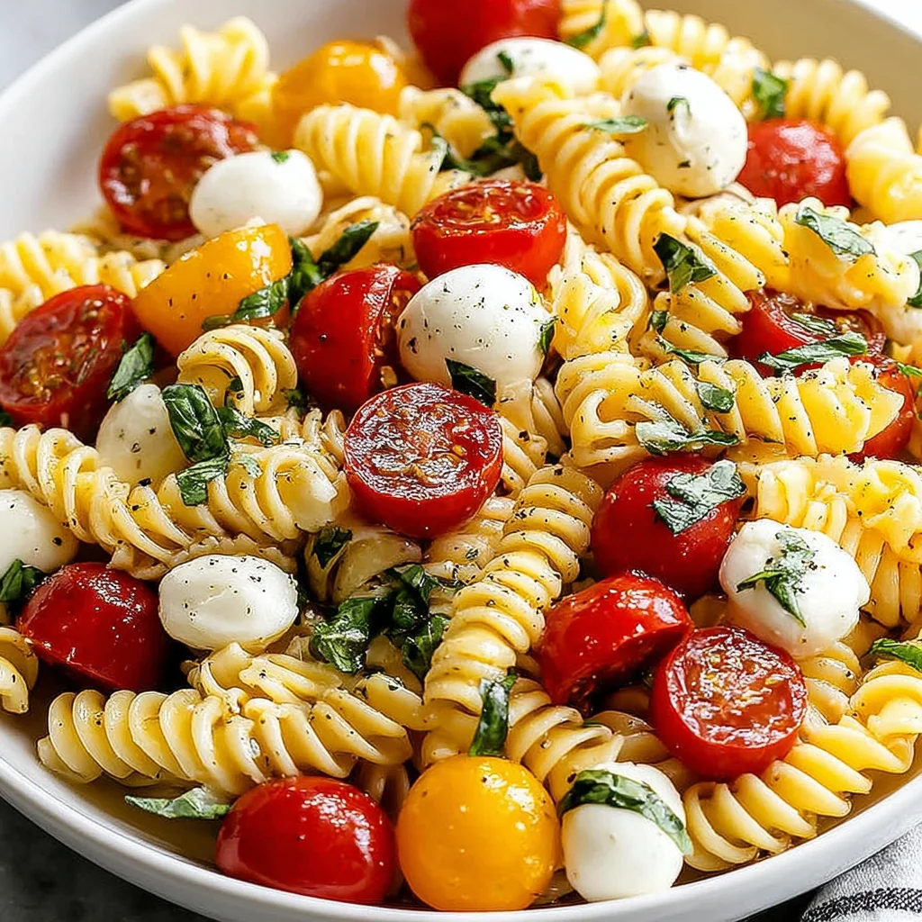 Creamy Caprese Pasta Salad: A Summertime Delight
