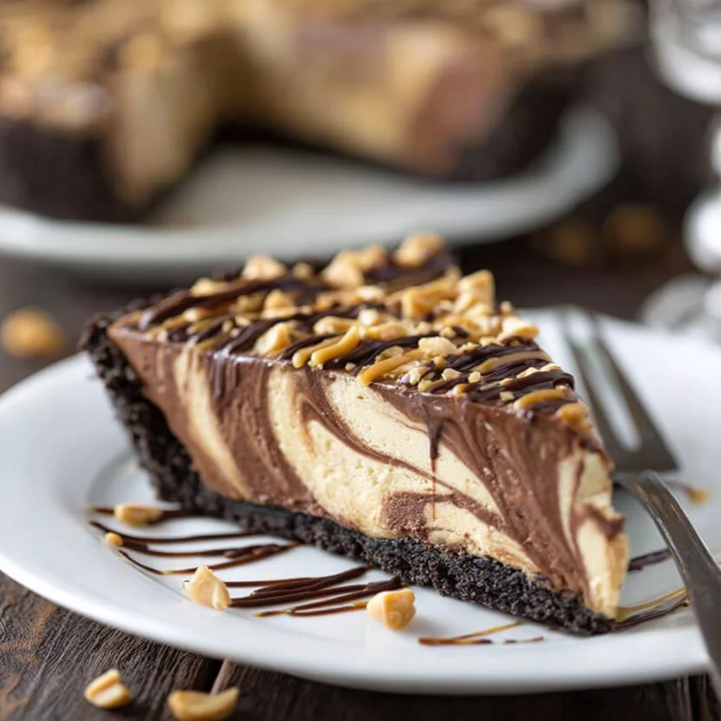 Decadent Chocolate Peanut Butter Swirl Pie