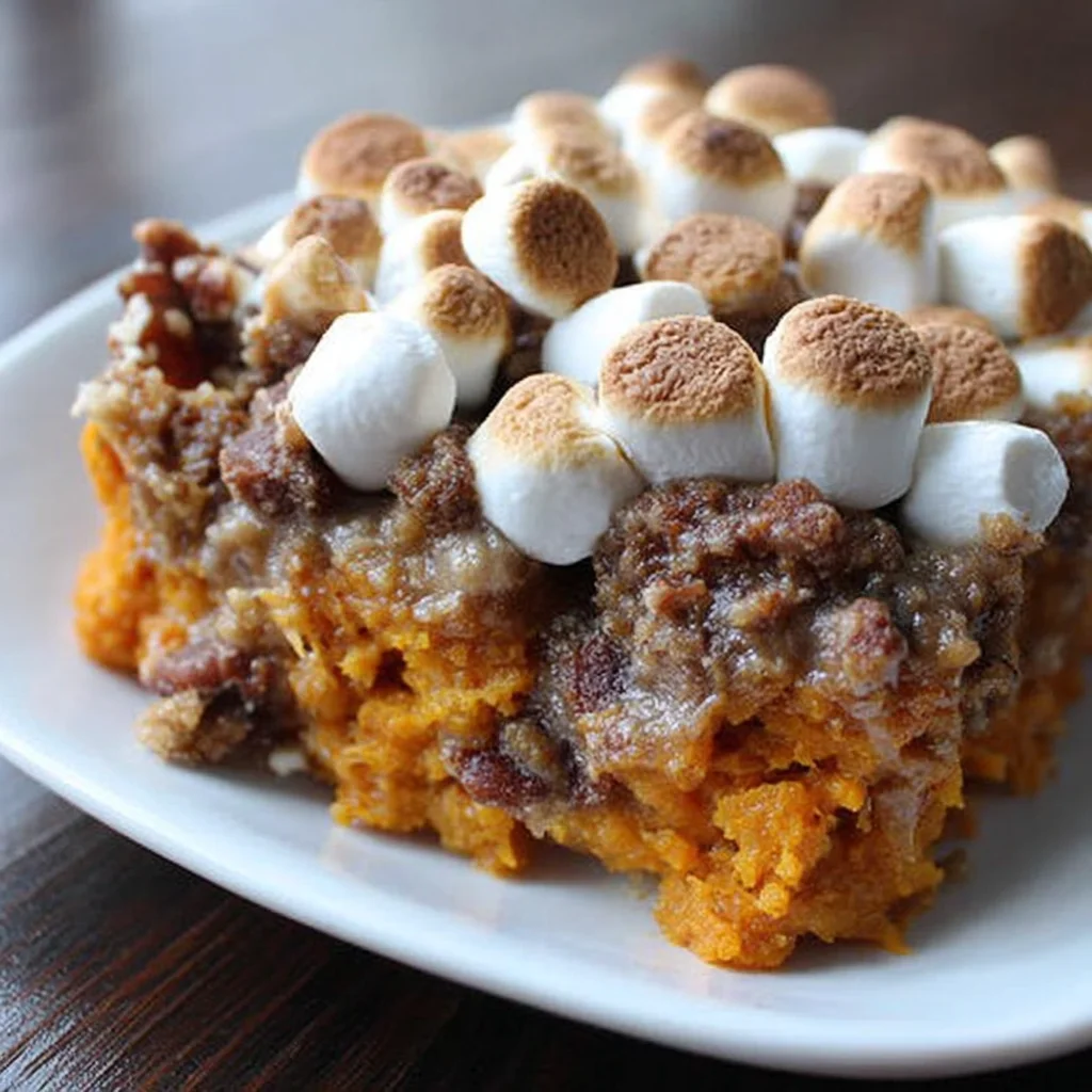 Easy Crock Pot Sweet Potato Casserole