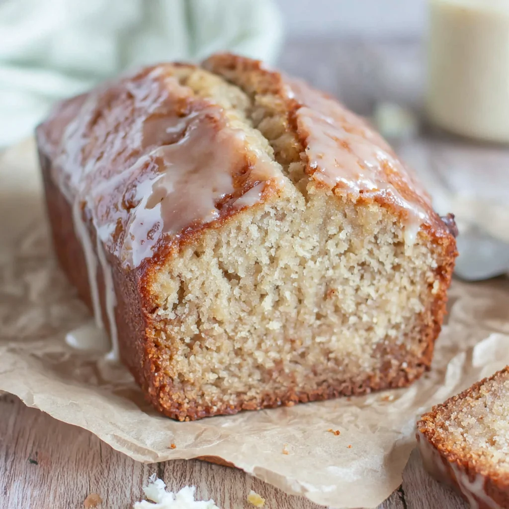 Glazed Eggnog Banana Bread