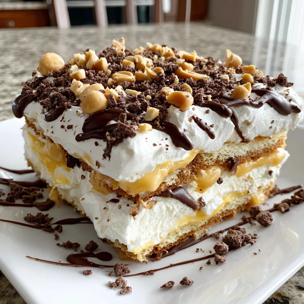 The Ultimate No-Bake Peanut Butter Chocolate Eclair Cake Recipe