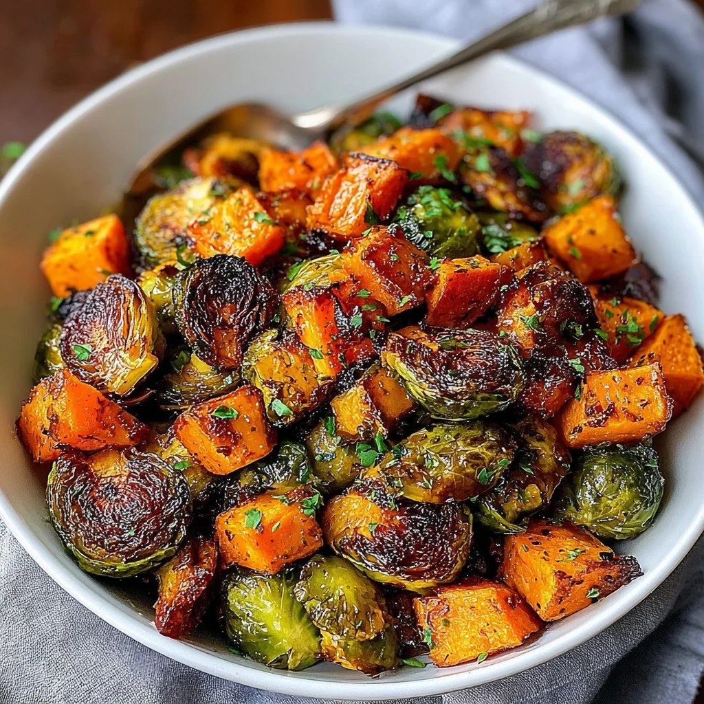 The Absolute Best Sheet Pan Recipe for Crispy Roasted Brussels Sprouts & Sweet Potatoes