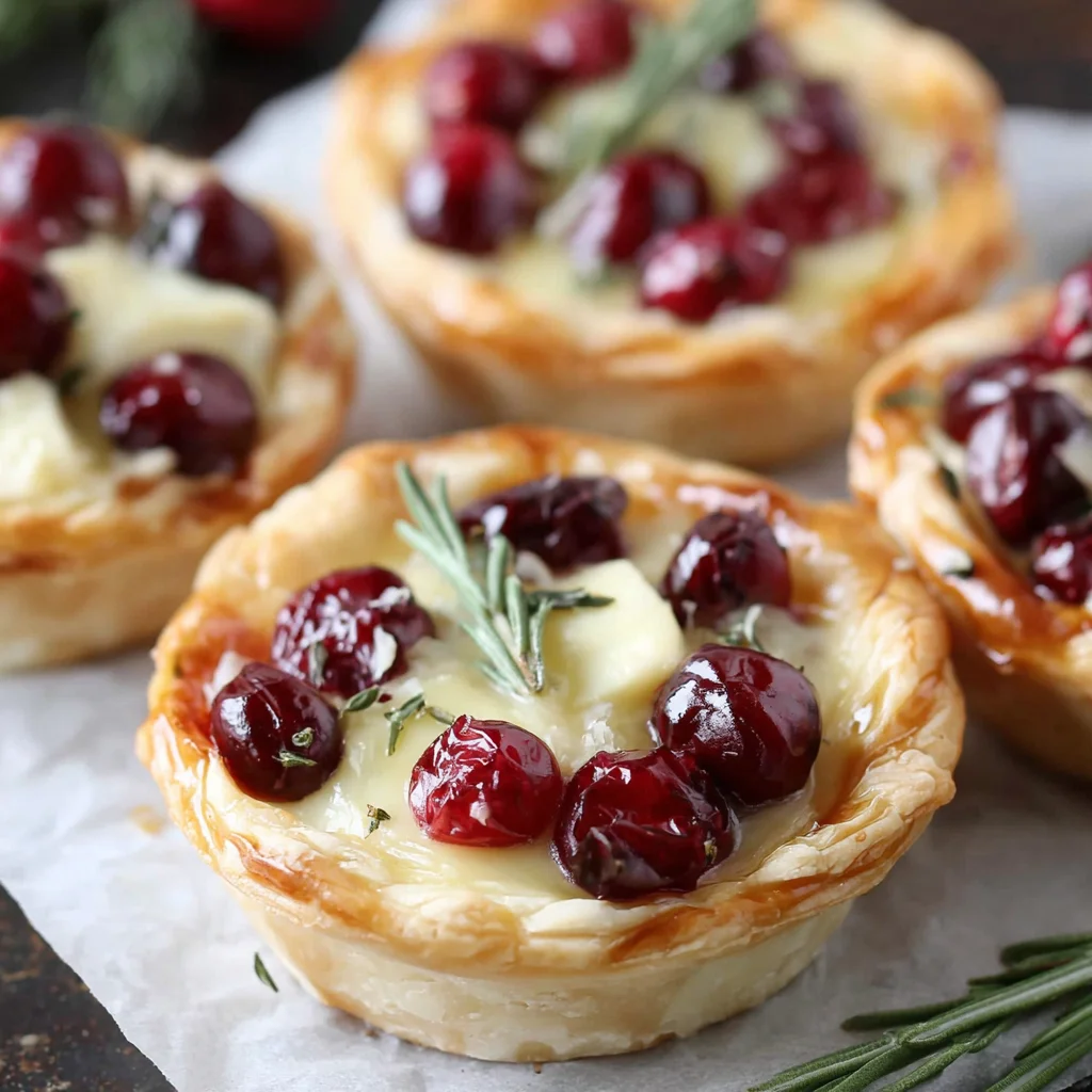 Savory Cranberry and Brie Tartlets