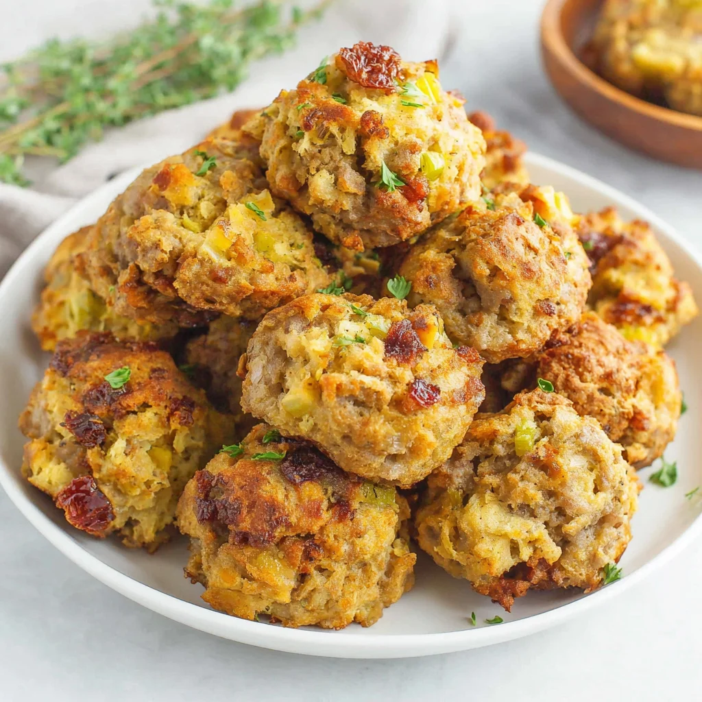 Cheesy Sausage Stuffing Balls: A Flavorful Side Dish