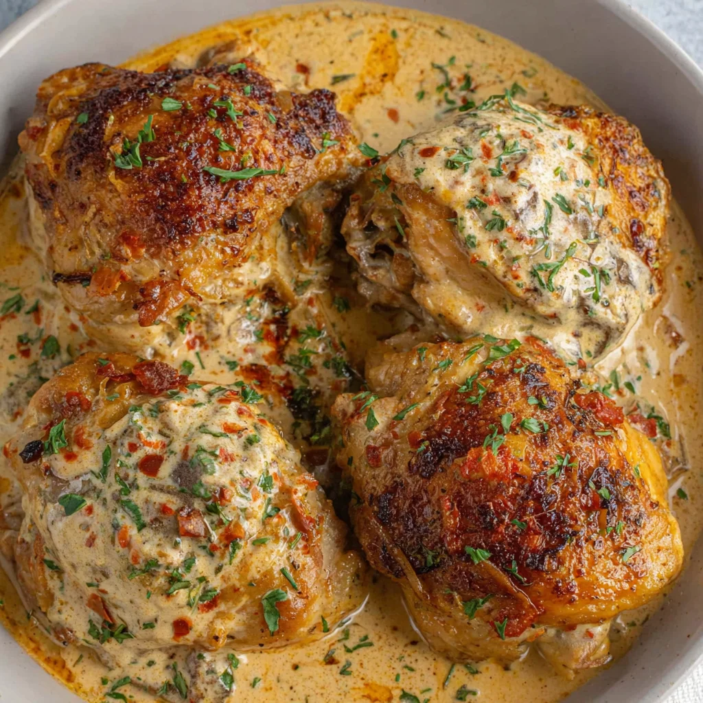 Oven Baked Creamy Chicken Thighs: The Ultimate One-Pan Comfort Meal