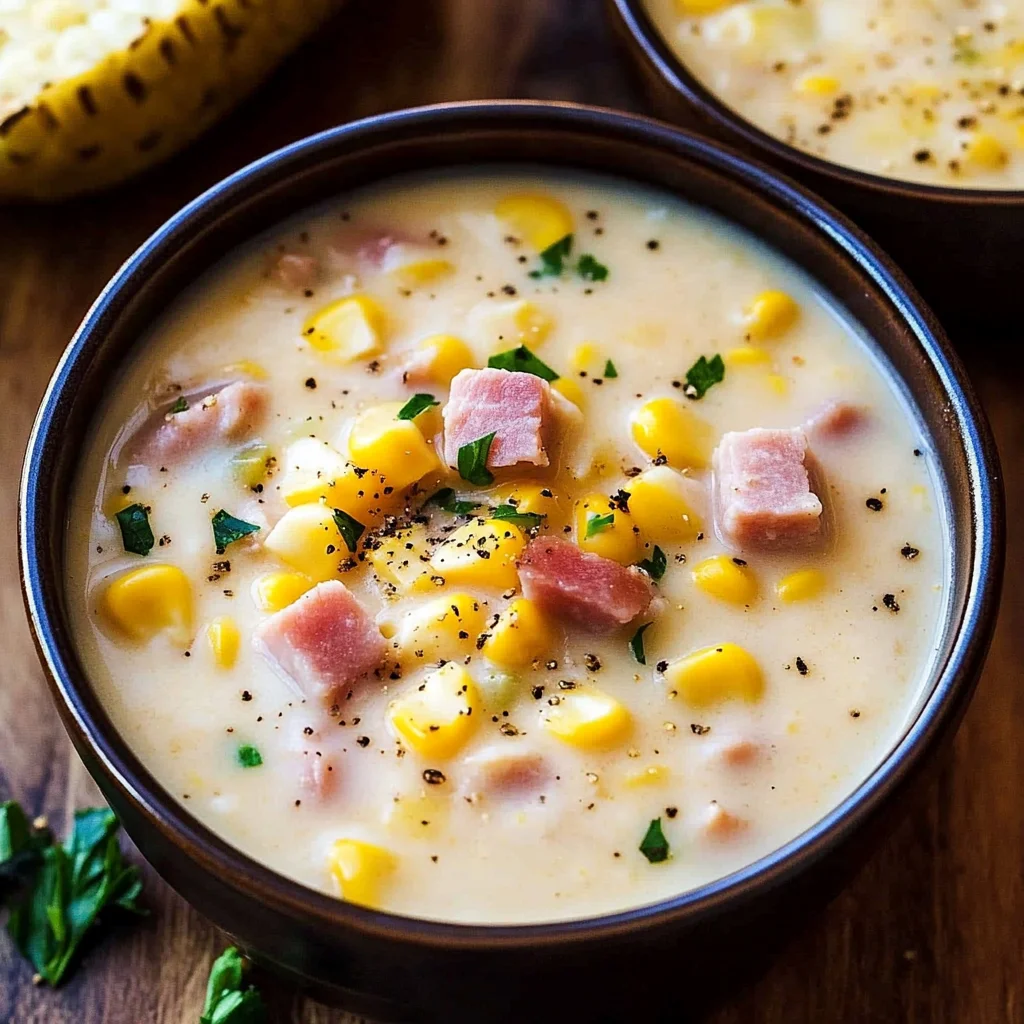 Ham and Potato Corn Chowder Recipe (Comforting and Hearty!)