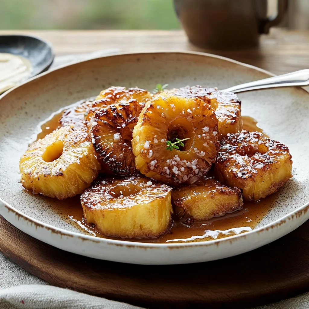 Rum Soaked Fried Pineapple Recipe (Tropical Delight!)