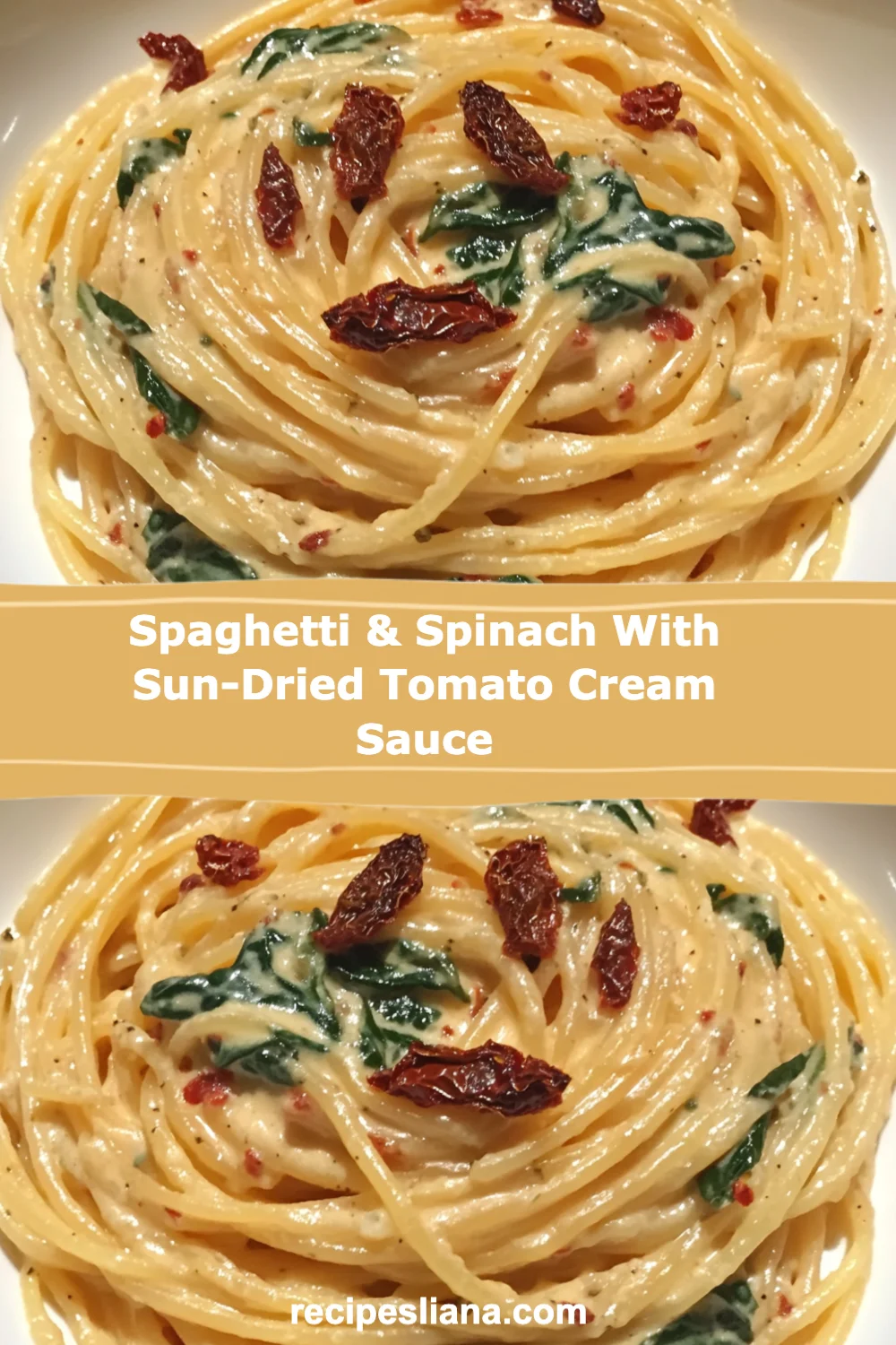 Delicious Spaghetti & Spinach with Sun-Dried Tomato Cream Sauce Ready in Under 30 Minutes!