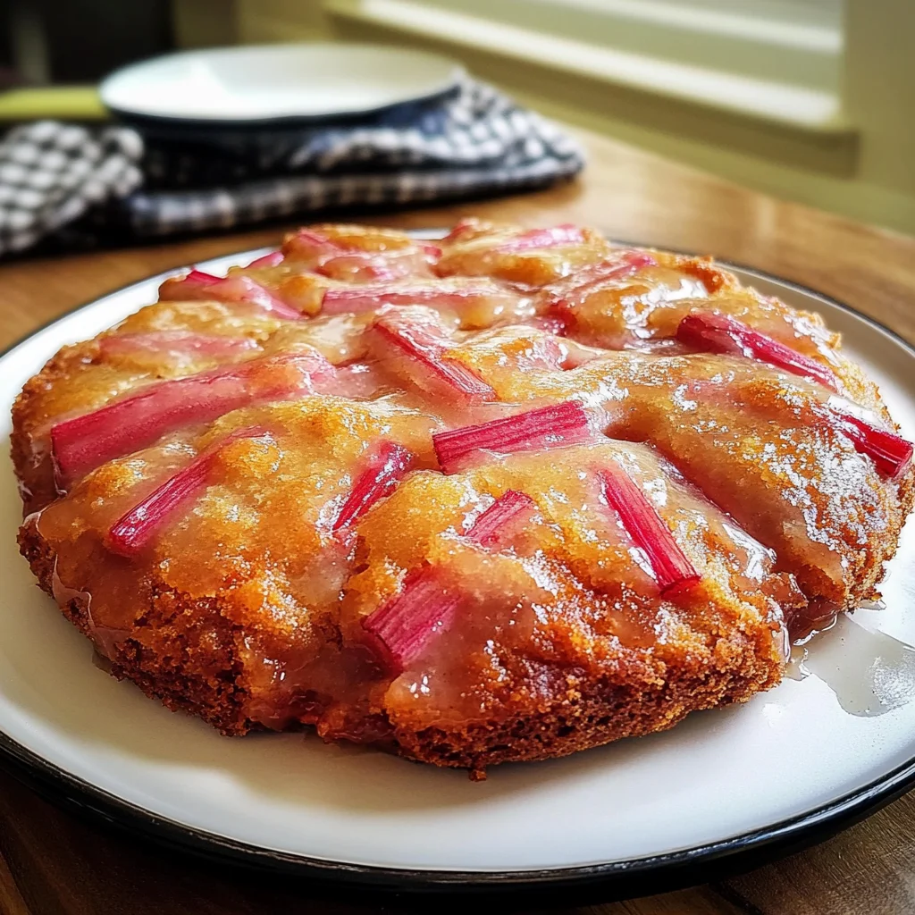 Cardamom Rhubarb Upside-Down Cake Recipe (Deliciously Unique!)