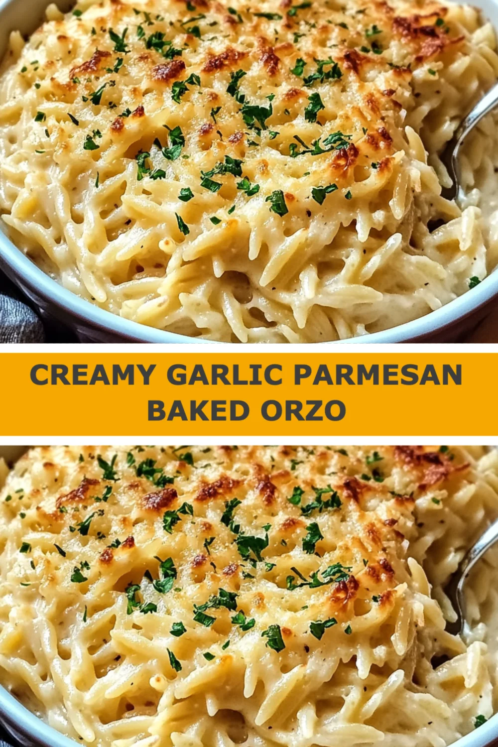 Creamy Garlic Parmesan Baked Orzo: A Comforting Weeknight Dinner Everyone Will Love!