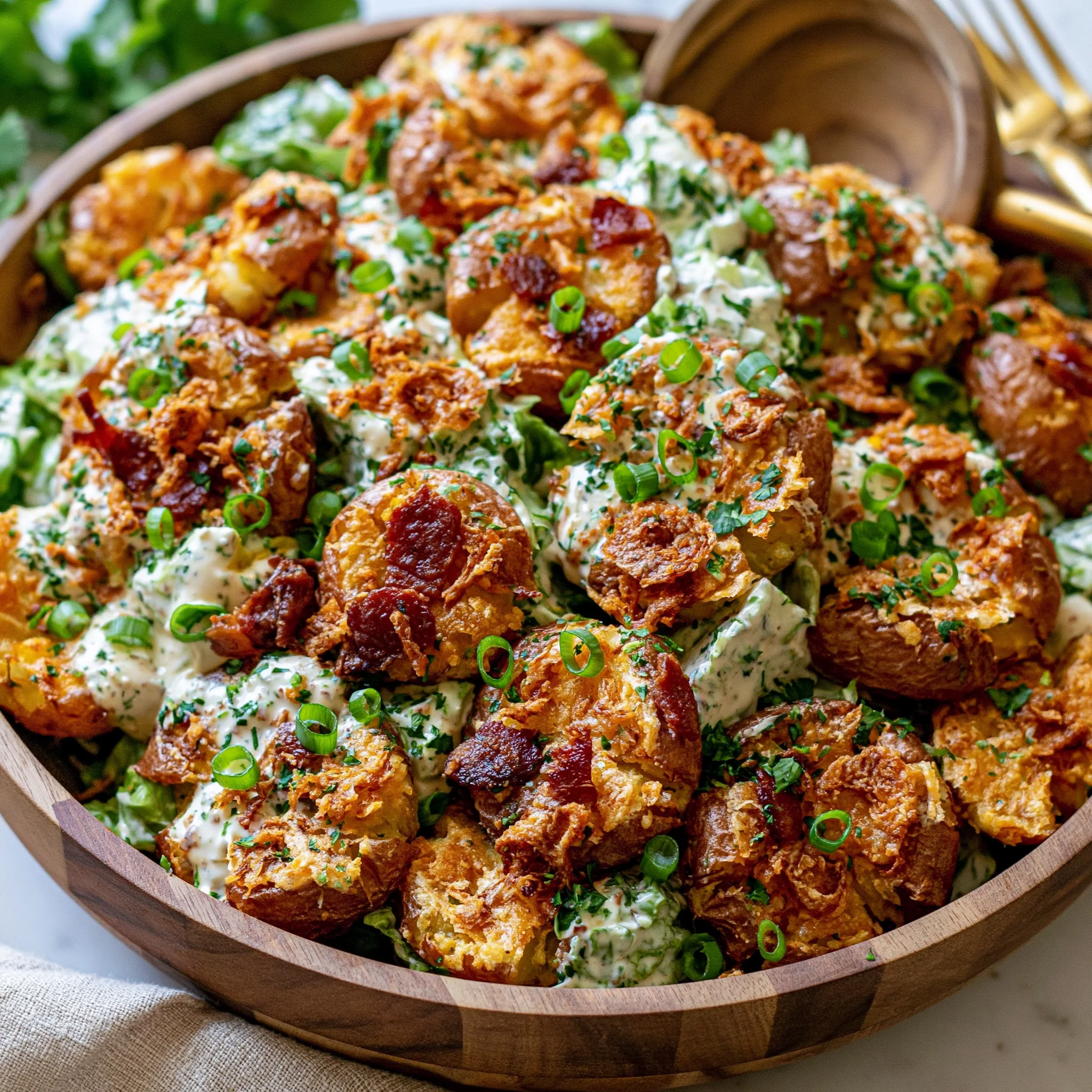 Crispy Smashed Potato Salad Recipe