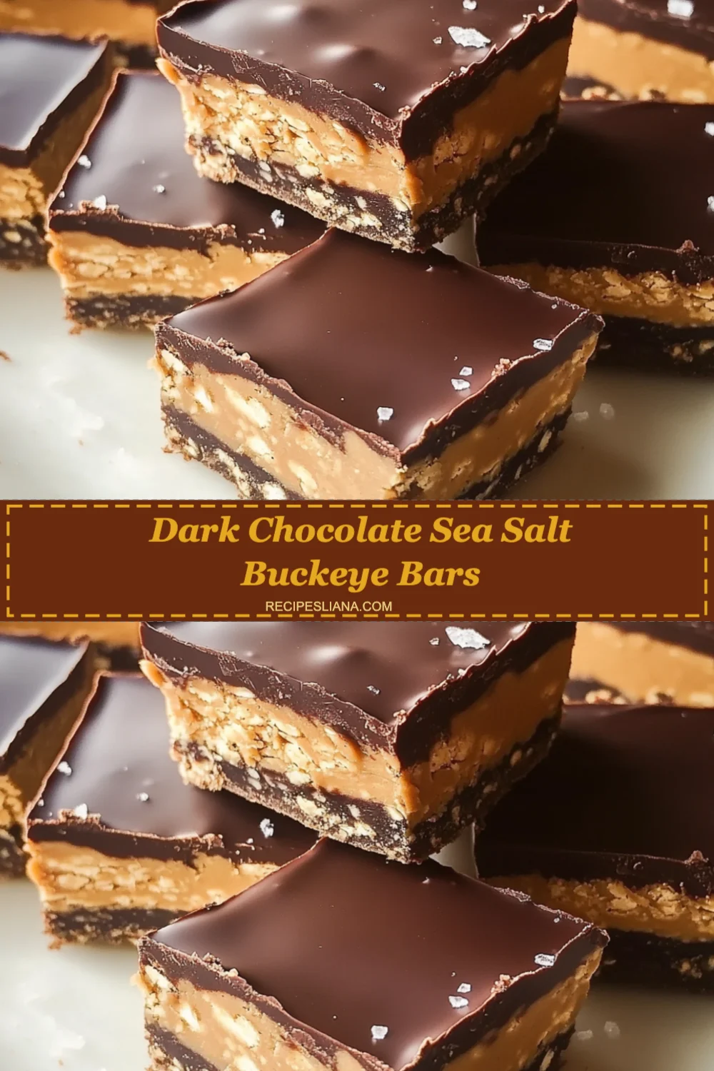 Indulge in Dark Chocolate Sea Salt Buckeye Bars: A Sweet and Salty Treat You Can't Resist!