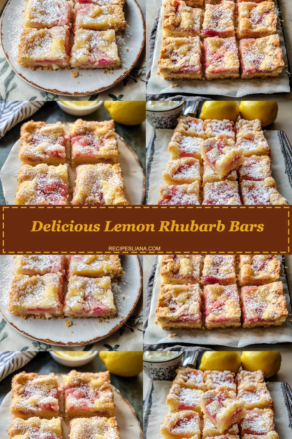 Delicious Lemon Rhubarb Bars Recipe (Easy and Refreshing!)