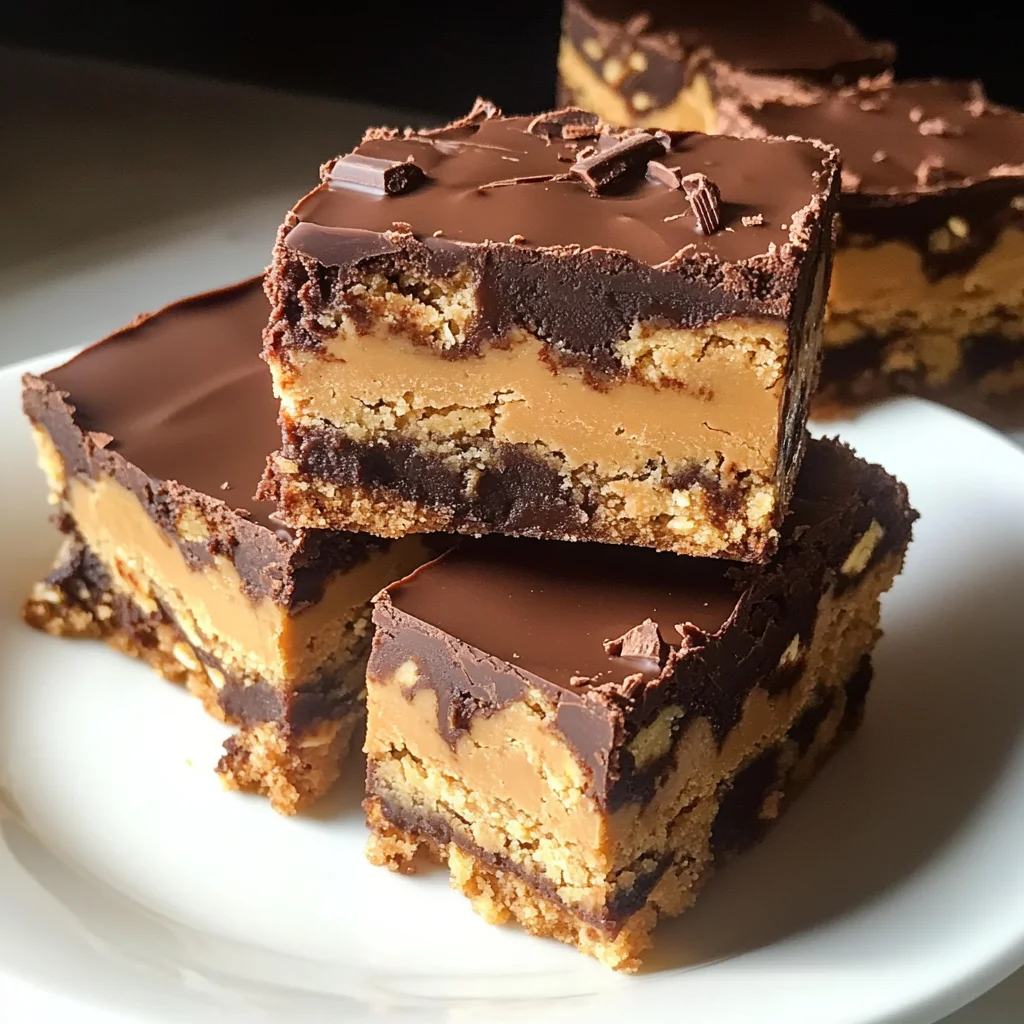 Double Chocolate Buckeye Blondies Recipe