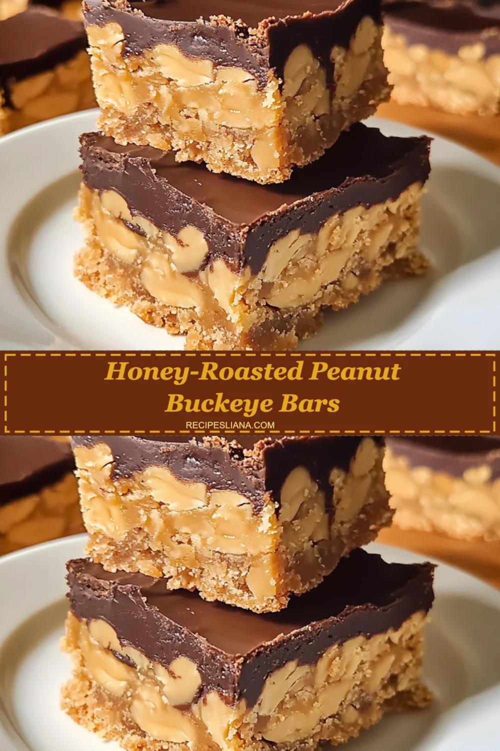 Honey-Roasted Peanut Buckeye Bars Recipe (No-Bake Delight)