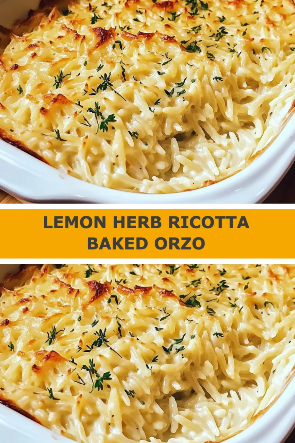 Lemon Herb Ricotta Baked Orzo Recipe (Easy and Delicious!)