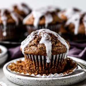 Maple Glazed Gingerbread Muffins Recipe