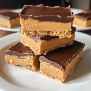 No-Bake Peanut Butter Buckeye Bars Recipe