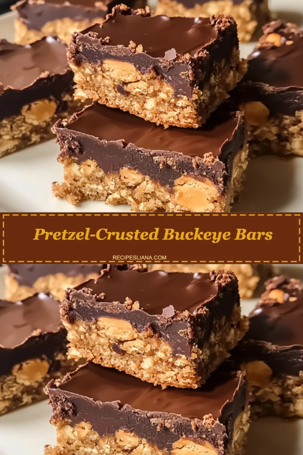 Irresistible Pretzel-Crusted Buckeye Bars: A Sweet and Salty Dessert Delight!