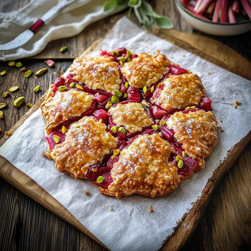 Rhubarb and Pistachio Galette Recipe (Rustic and Delicious!)
