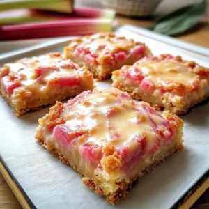 Rhubarb and Vanilla Custard Bars Recipe (Deliciously Tart and Sweet!)
