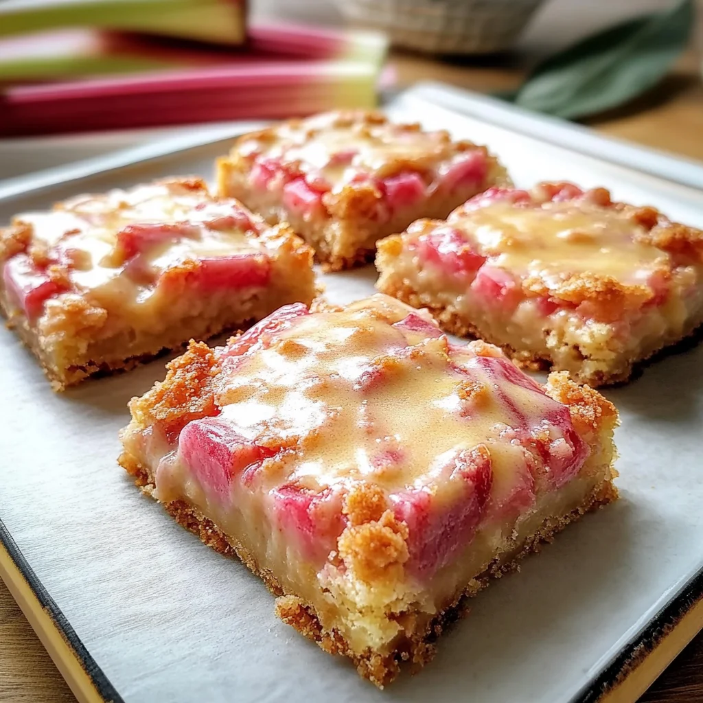 Rhubarb and Vanilla Custard Bars Recipe (Deliciously Tart and Sweet!)