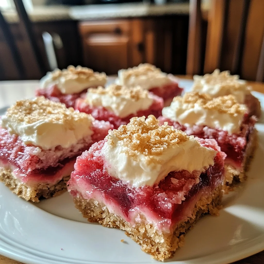 Rhubarb Bars with Cream Cheese Recipe (Deliciously Easy!)