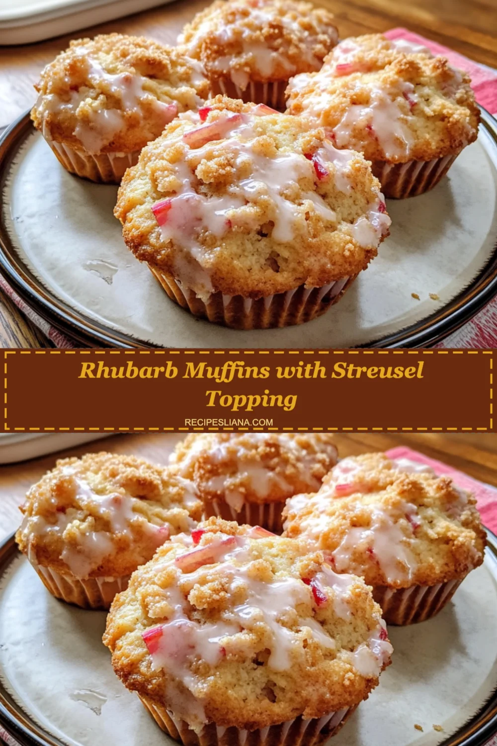 Rhubarb Muffins with Streusel Topping Recipe