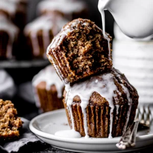 Spiced Gingerbread Muffins with Glaze Recipe