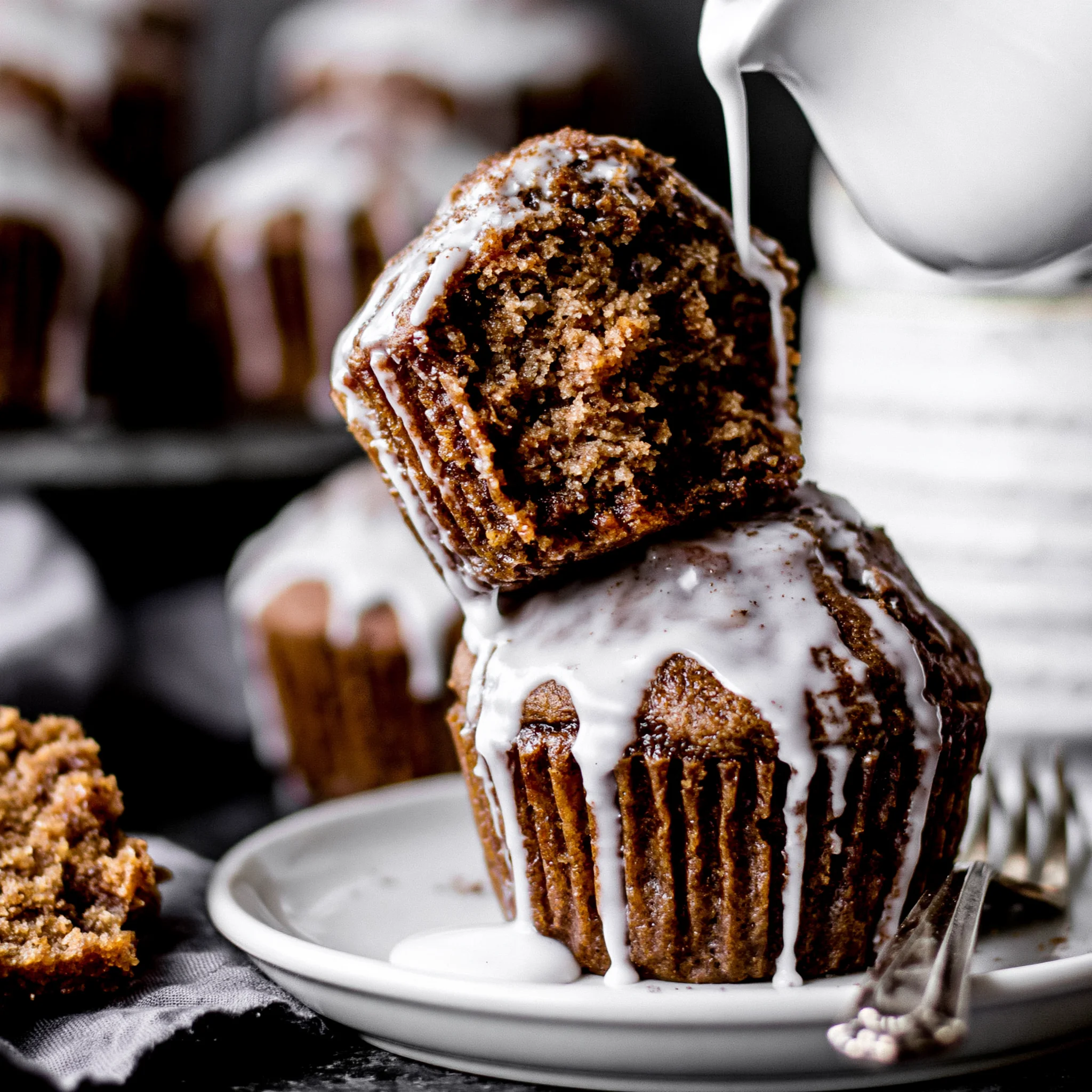 Spiced Gingerbread Muffins with Glaze Recipe